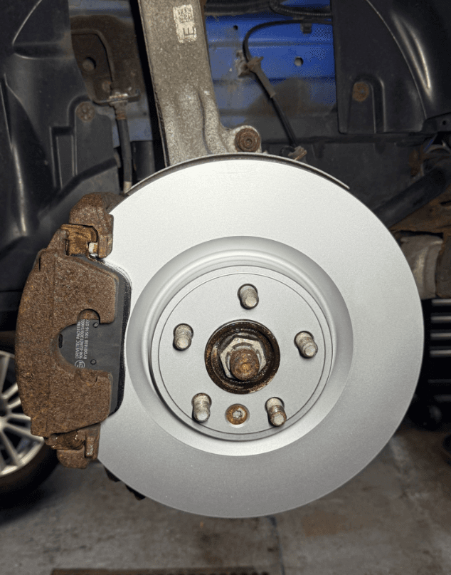Mechanic working on a car