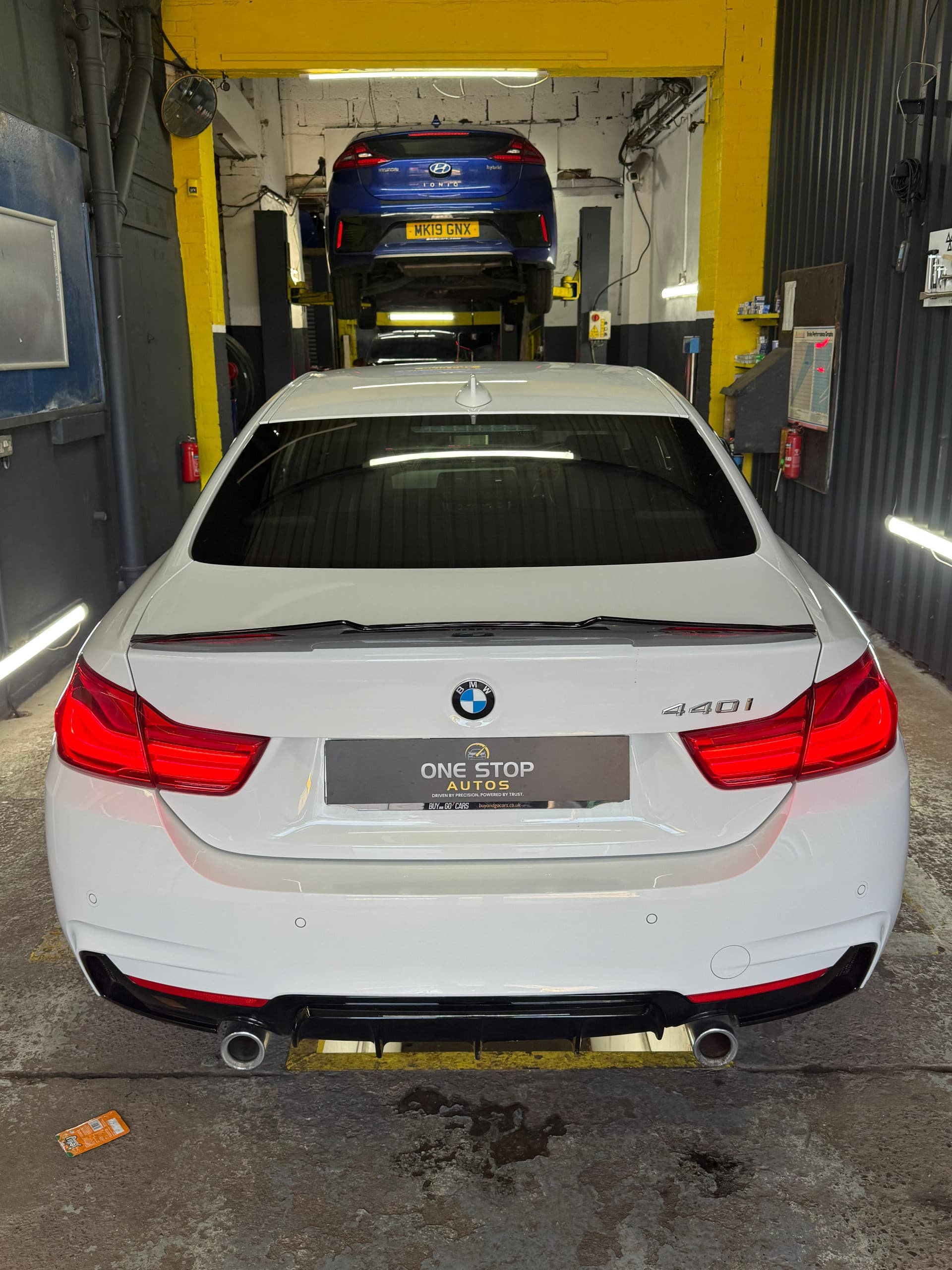 Mechanic working on a car