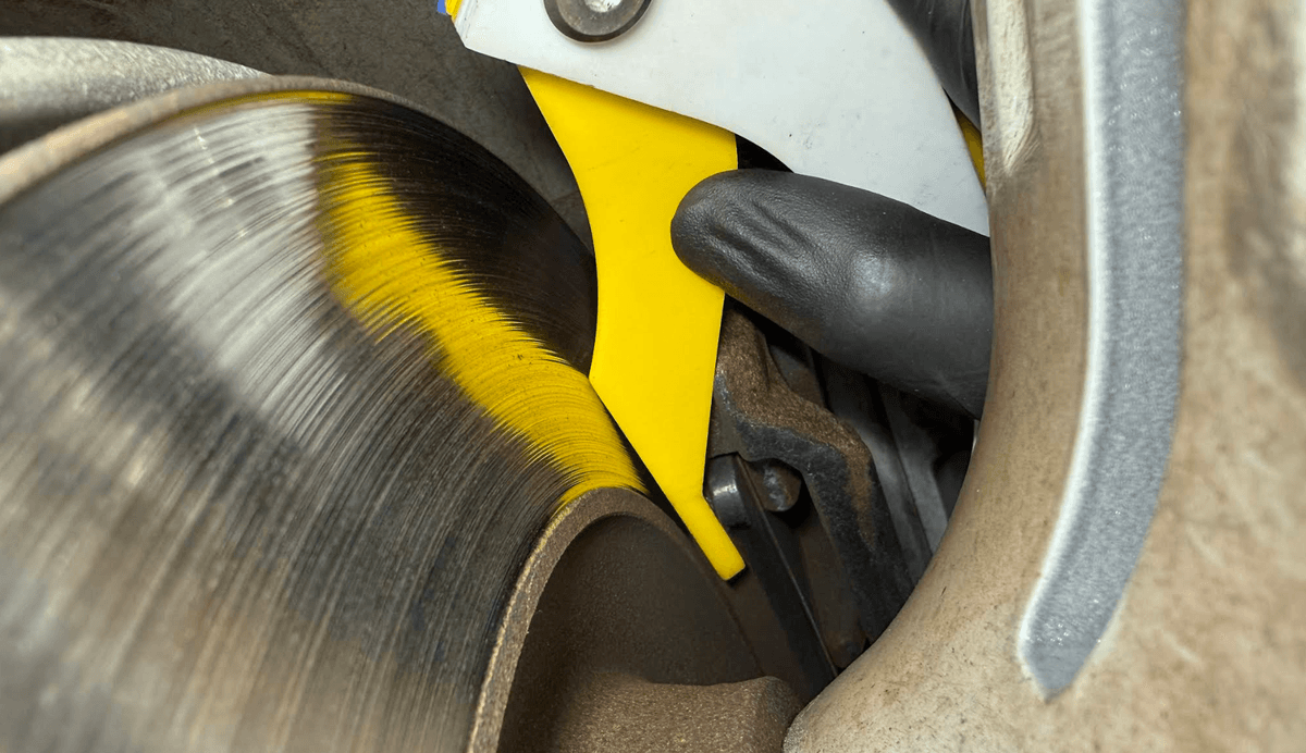 Mechanic working on a car